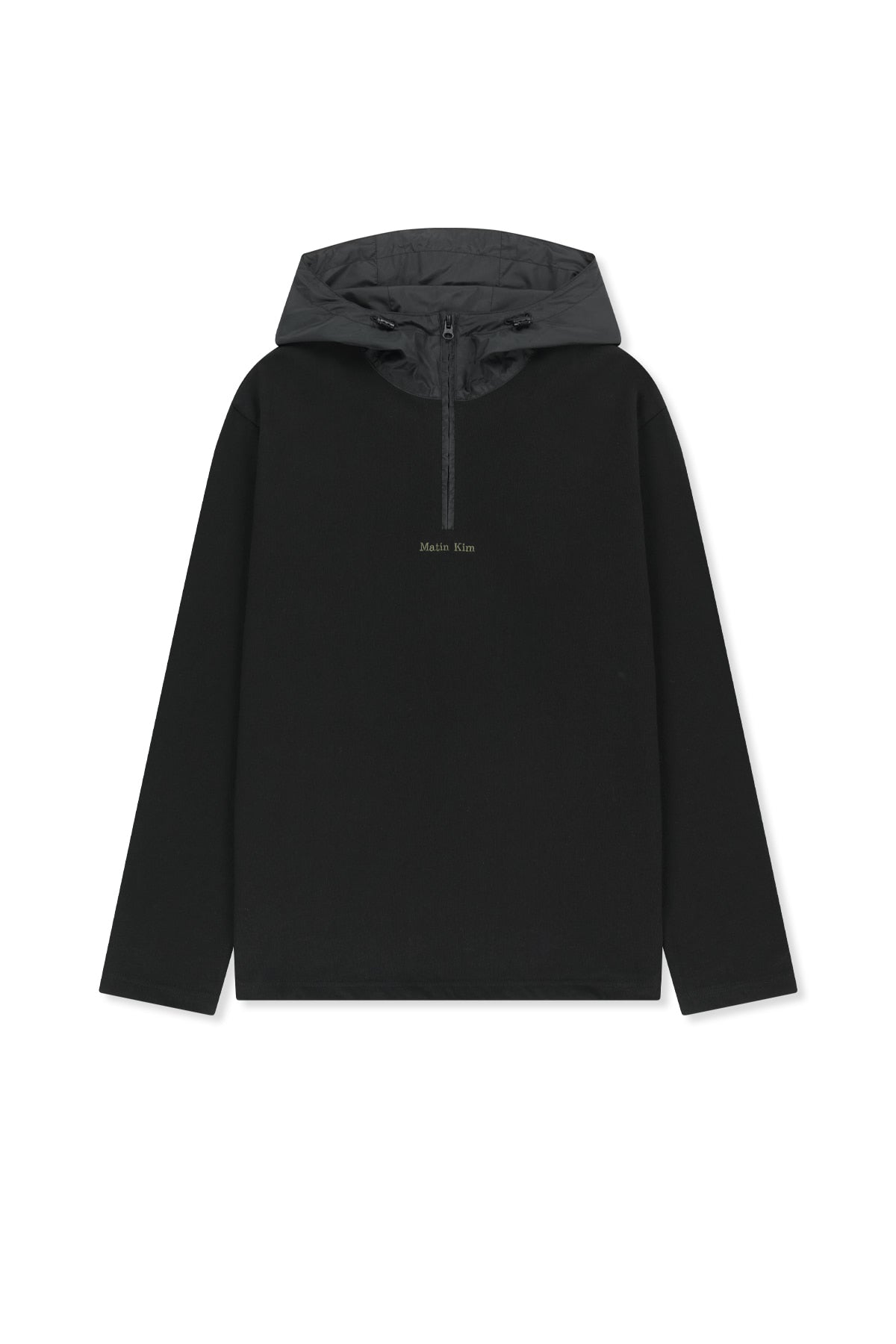 Matinkim Color Block Hoody Quarter Zip UP IN Black