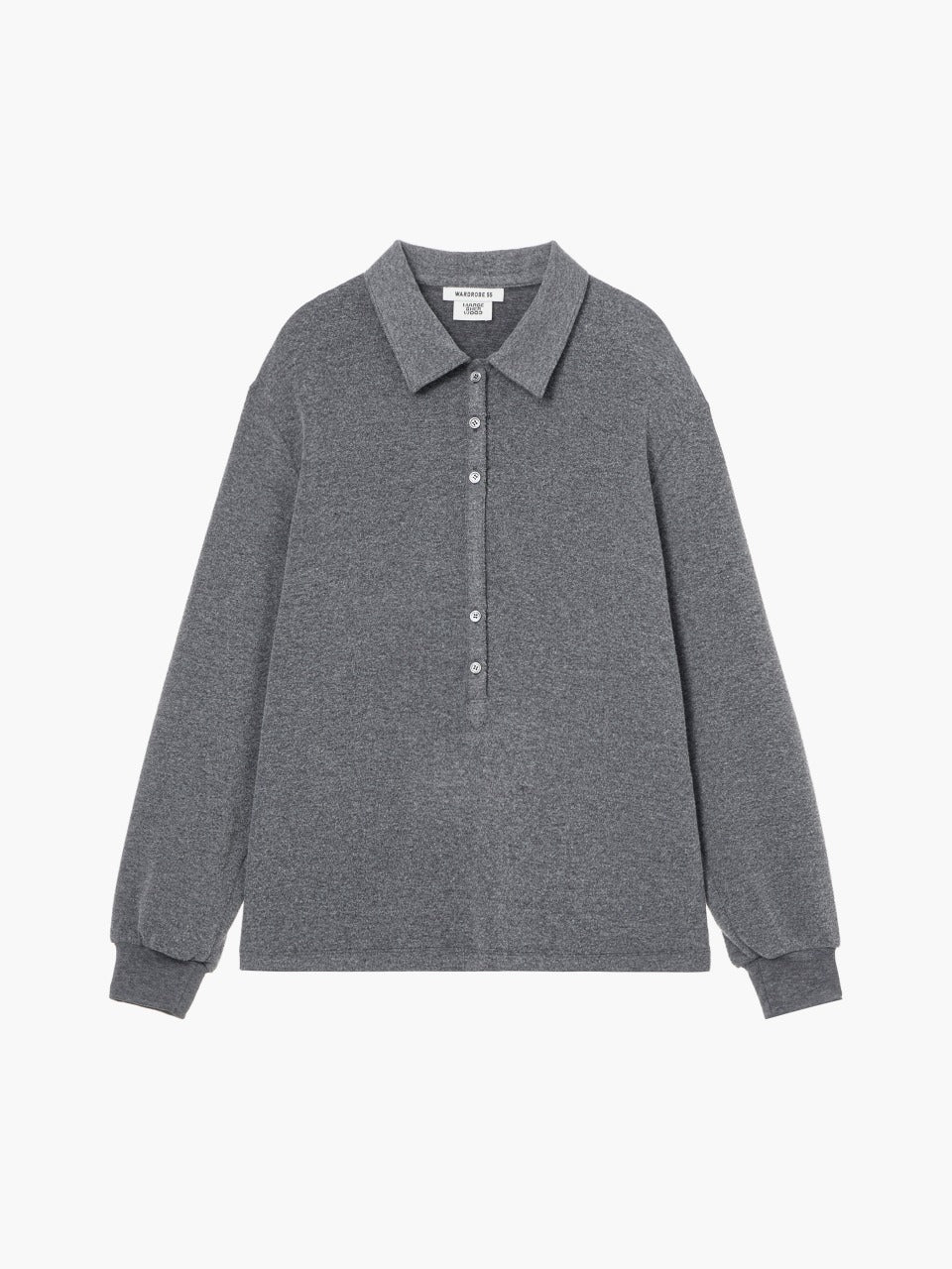 Margesherwood Fleece PK Long Sleeve charcoal