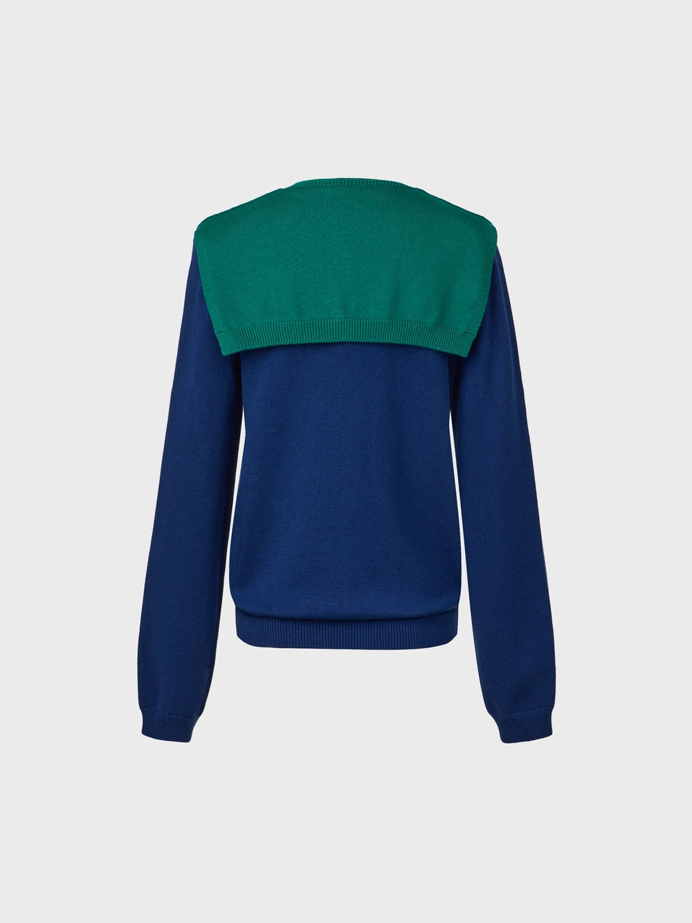 EENK Muffler Layered Knit Top - Navy