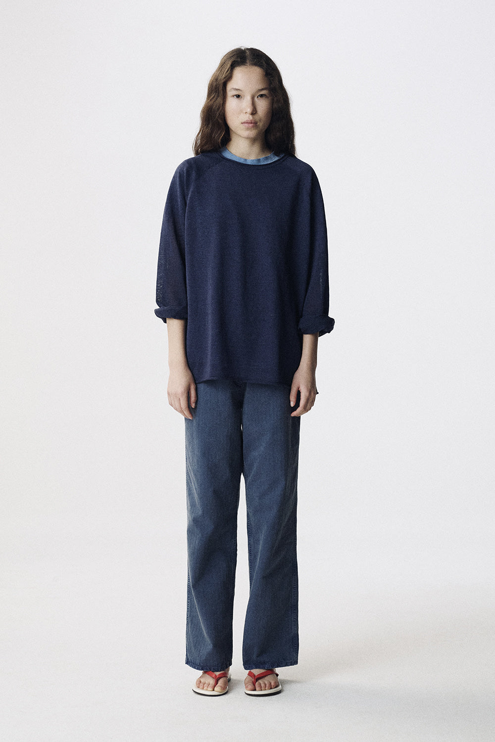 Nothing Written Jeanne cotton pants (Faded navy)