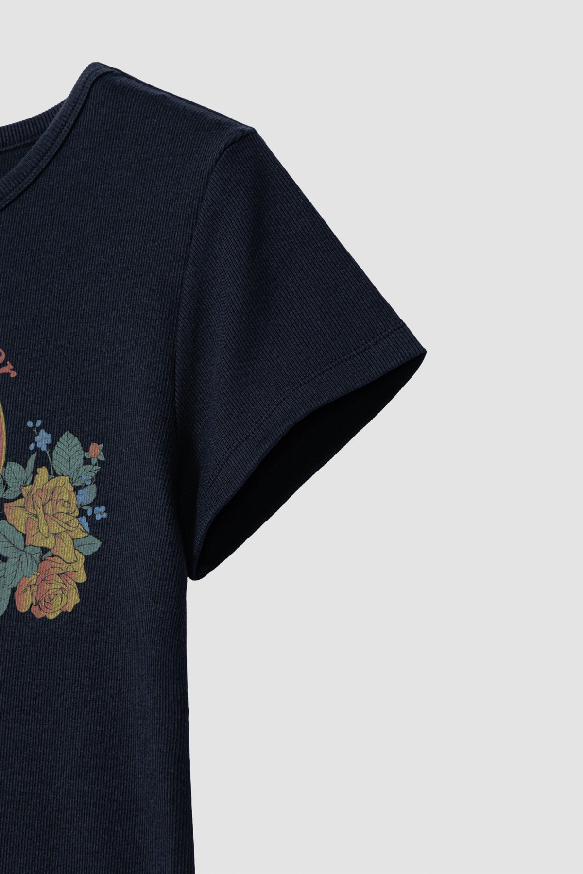 Overdueflair Retro Artwork T-Shirt Navy