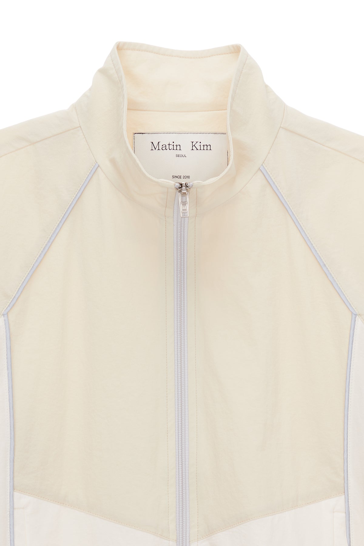 [matinkim] PIPING TRACK JUMPER FOR WOMEN IN LIGHT YELLOW