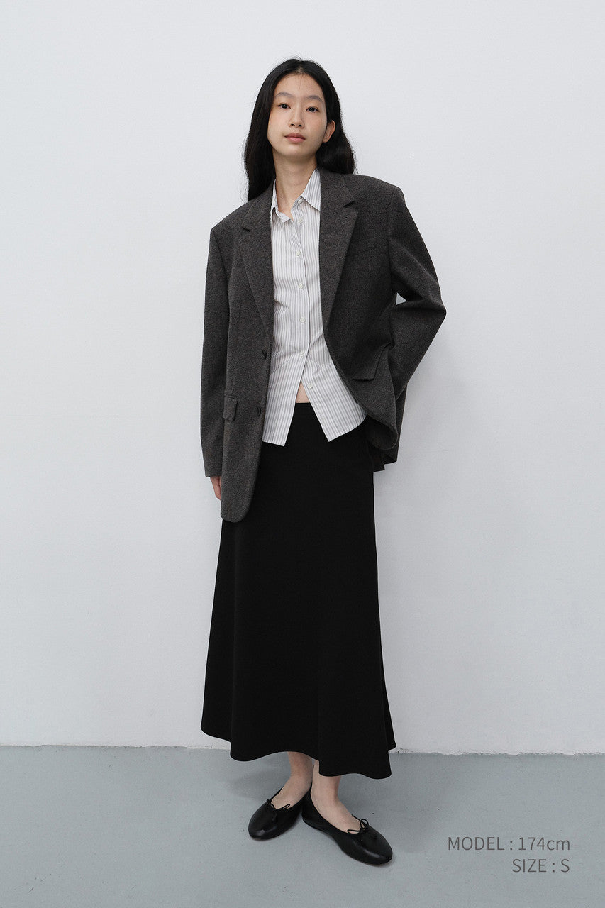Dunst Fluid Long Skirt Black