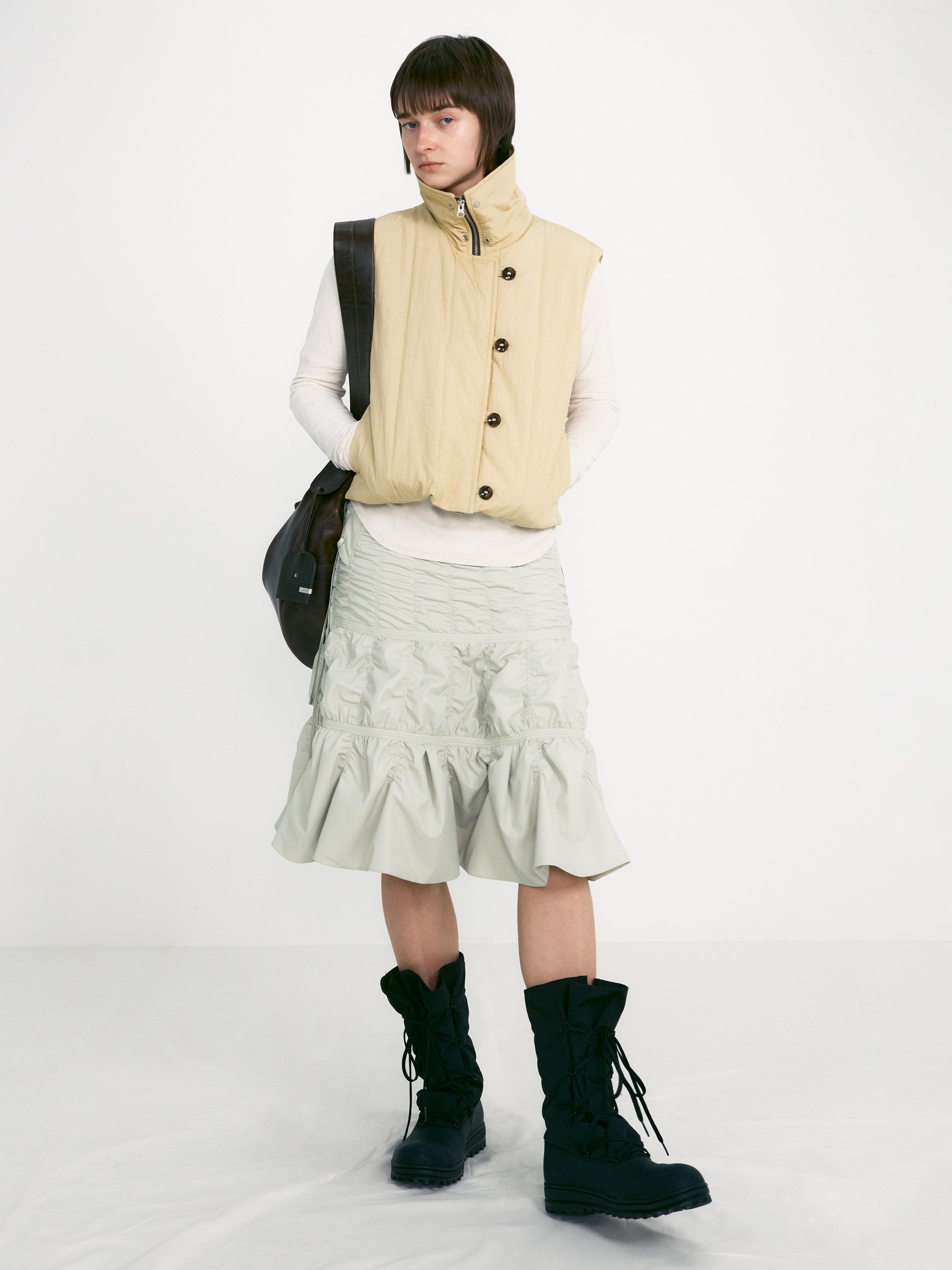 [low_classic] Padded Shirring Skirts
Light Khaki