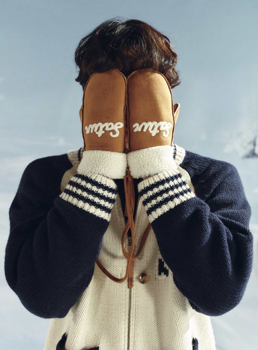 Satur Shearling Gloves - Brown
