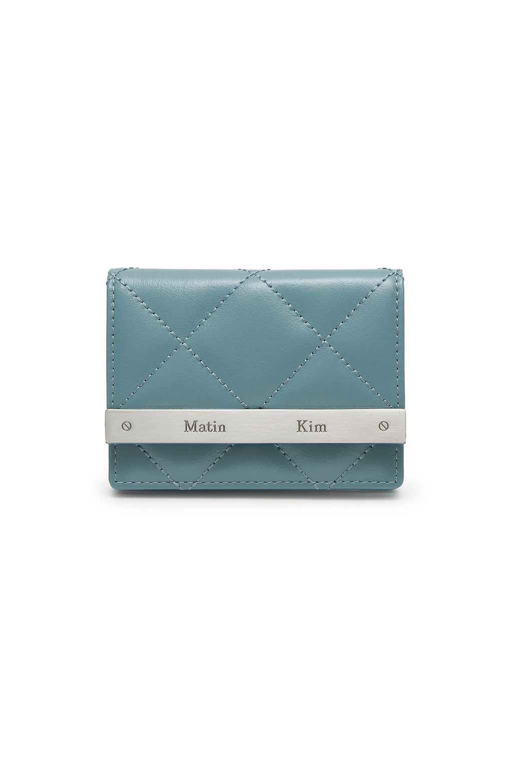 [matinkim] Puff Quilt Wallet IN Blue