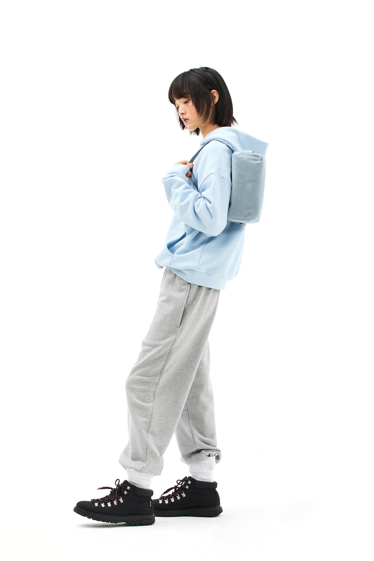 Emis Mono Logo Sweatpants-Gray