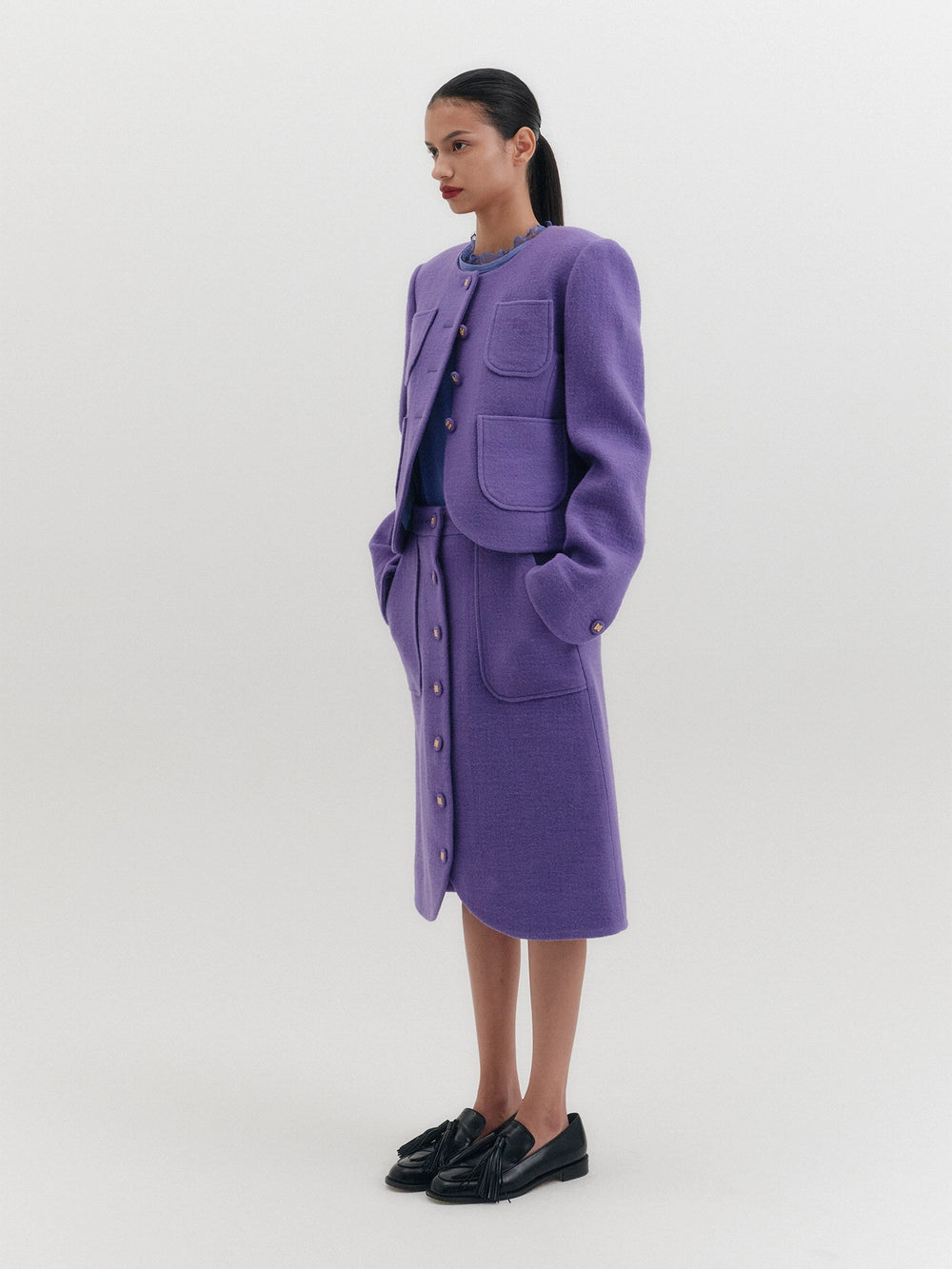 EENK Classic Pocket Jacket - Purple