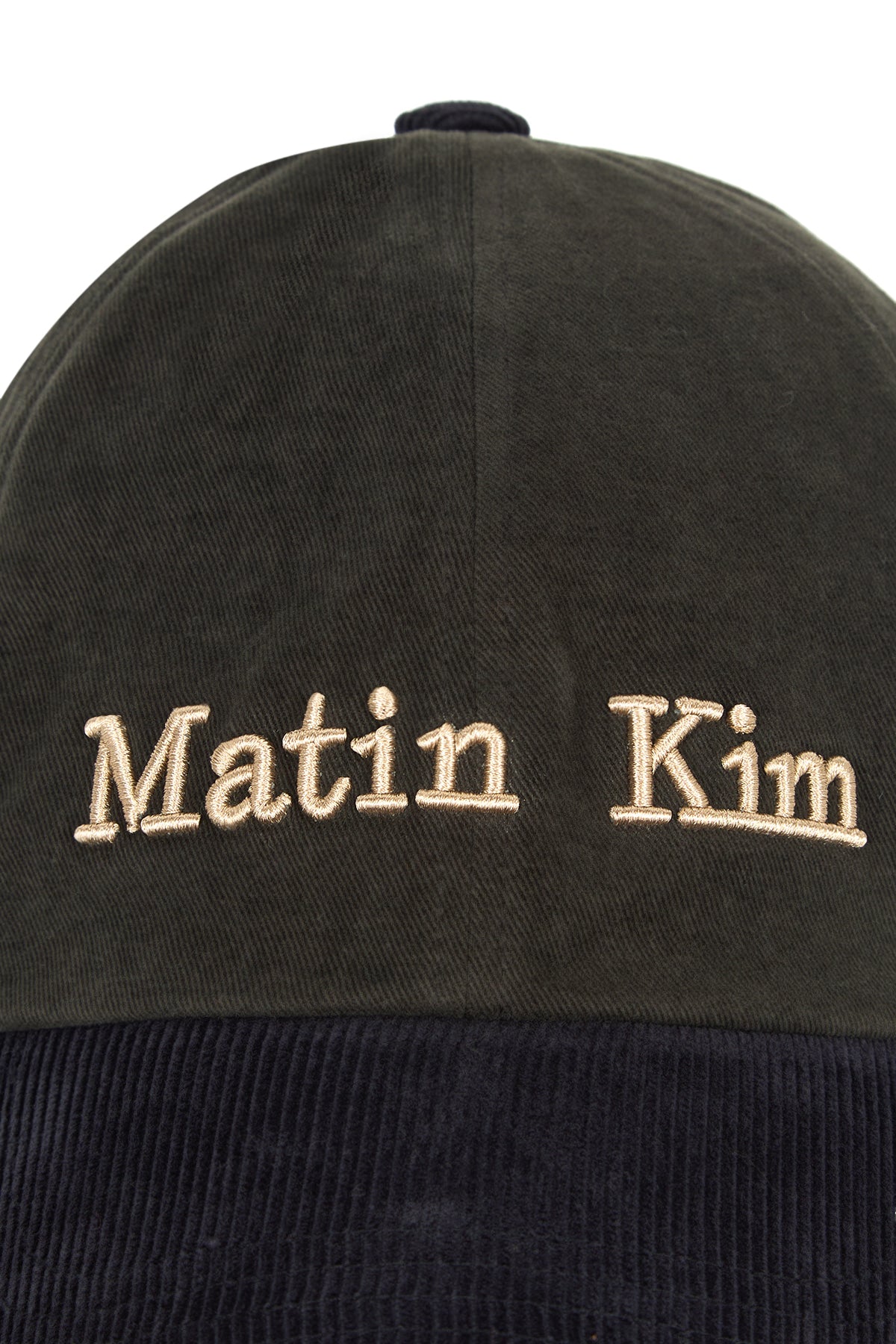 [matinkim] MATIN CLASSIC LOGO CORDUROY BRIM BALL CAP IN NAVY