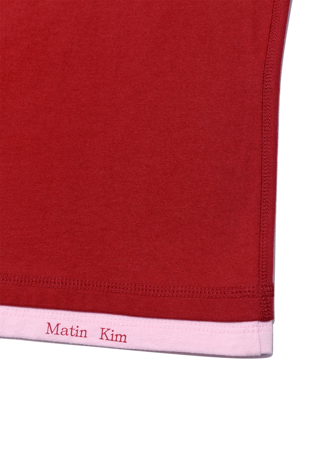 [matinkim] COLOR POINT LAYERED TOP FOR WOMEN IN RED