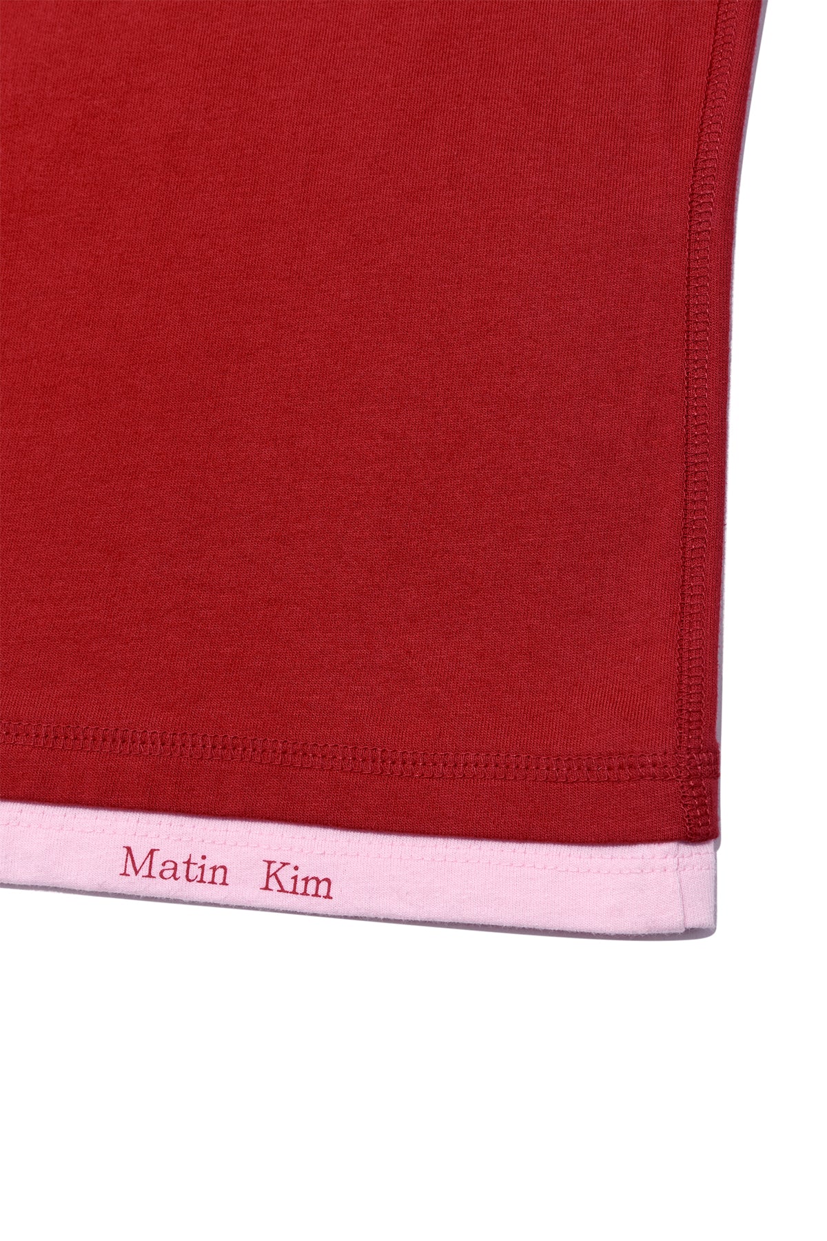 [matinkim] COLOR POINT LAYERED TOP FOR WOMEN IN RED