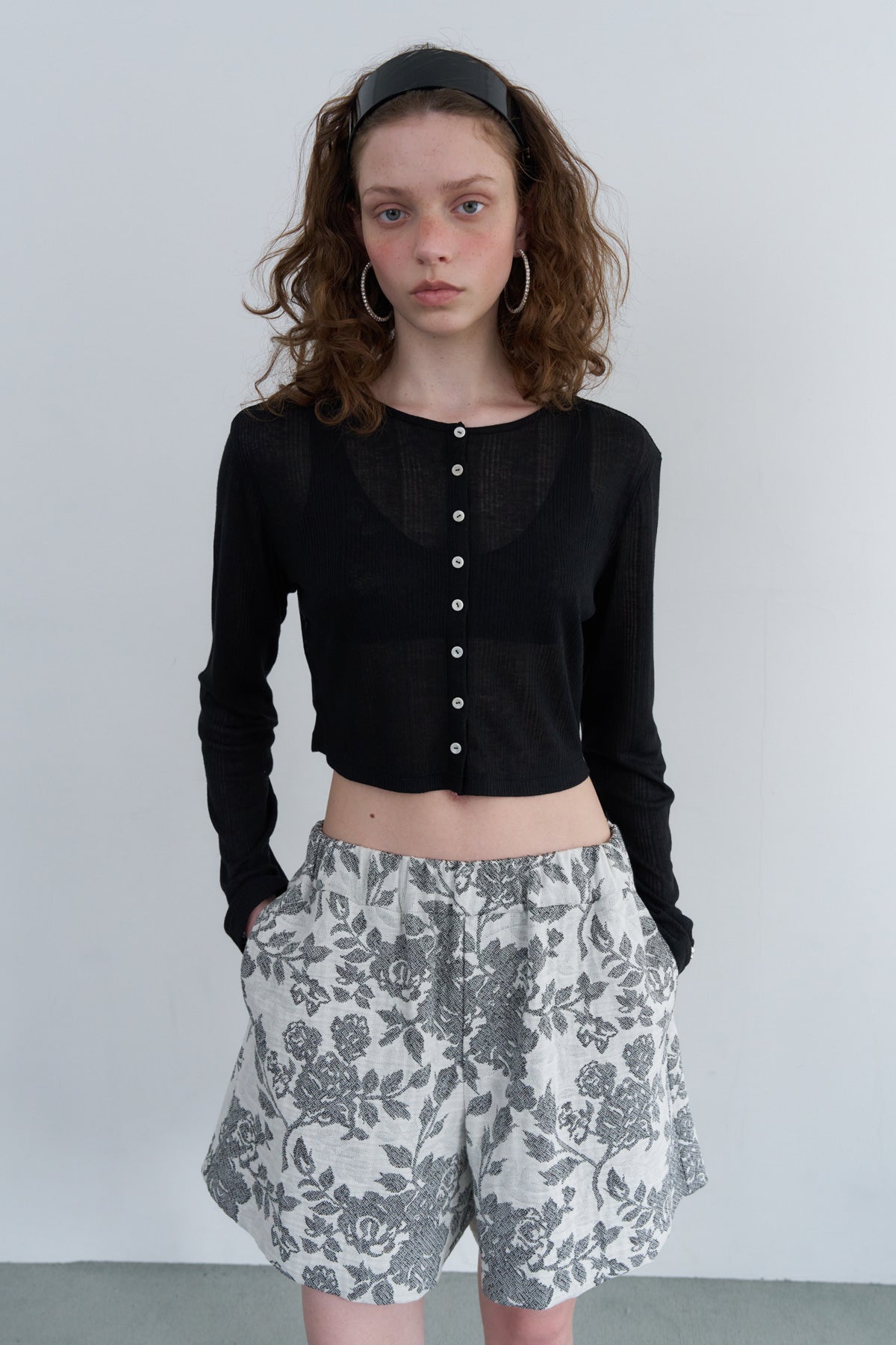 Overdueflair Soft Mini Cardigan Black
