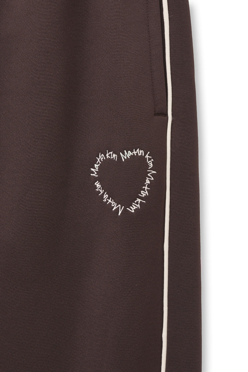 Matinkim Heart Logo Track Pants IN Brown
