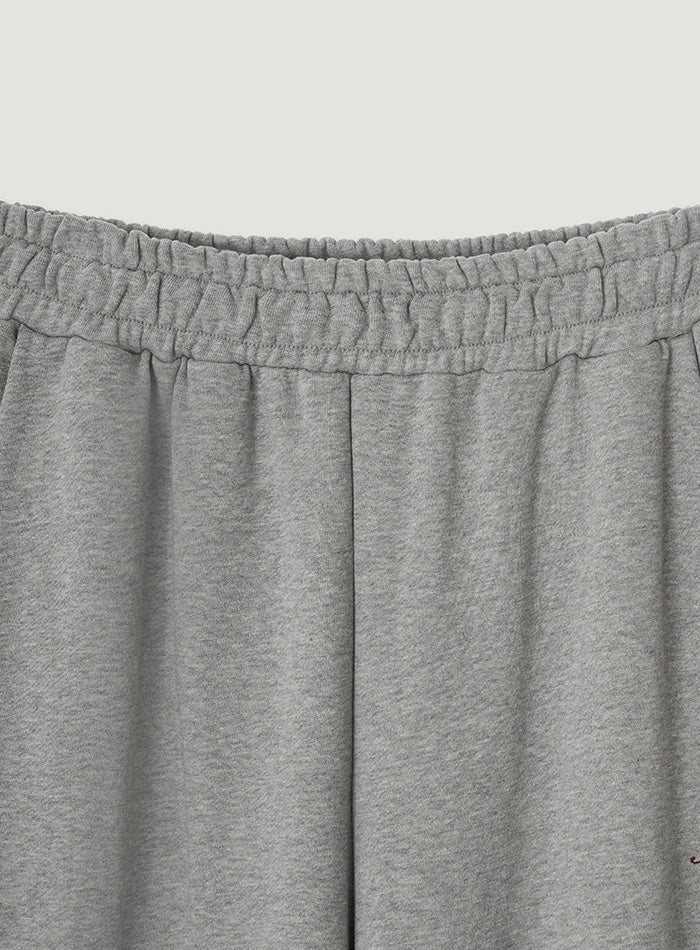Mango Maniplease Notie Jogger Pants Melange Grey