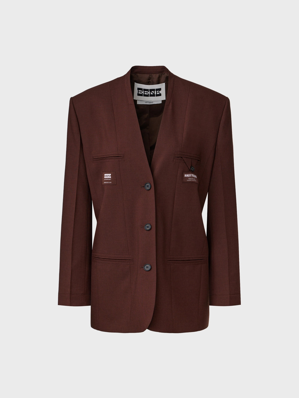 EENK Reverse Tailored Jacket - Dark Brown