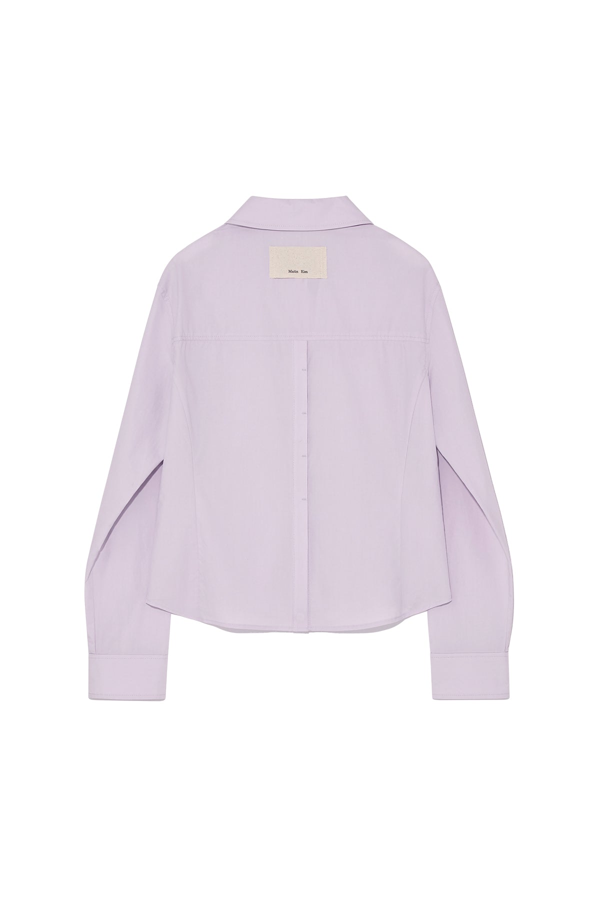 [matinkim] BACK BUTTON POINT SHIRT IN LILAC