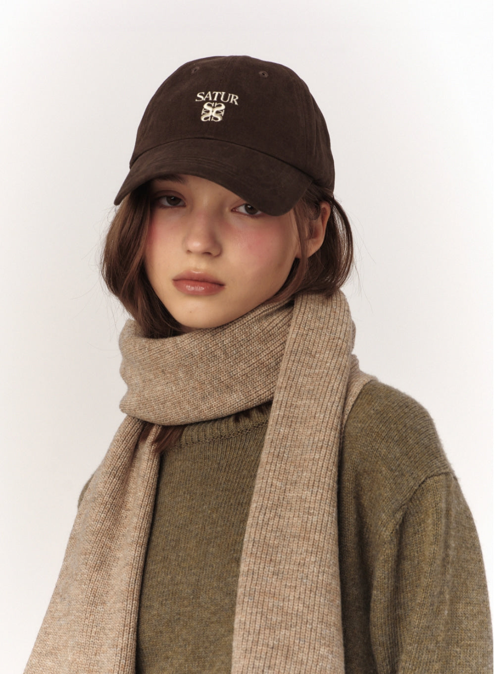 [satur] Verona Knit Muffler - Beige