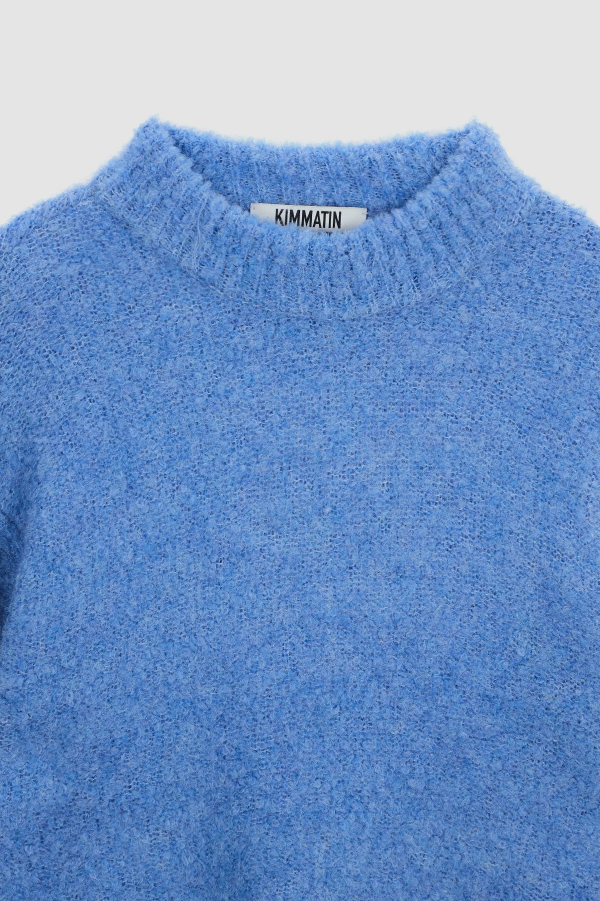 Matinkim Volume Neck Boucle Pullover IN Blue