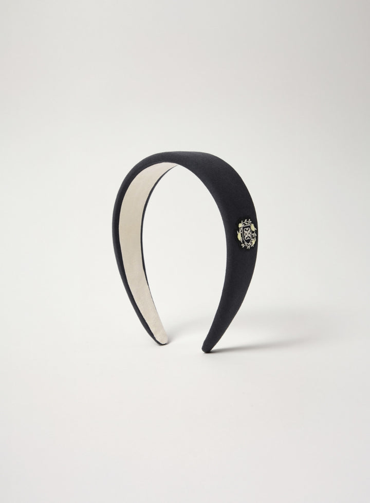 Satur Crest Logo Hairband - Charcoal