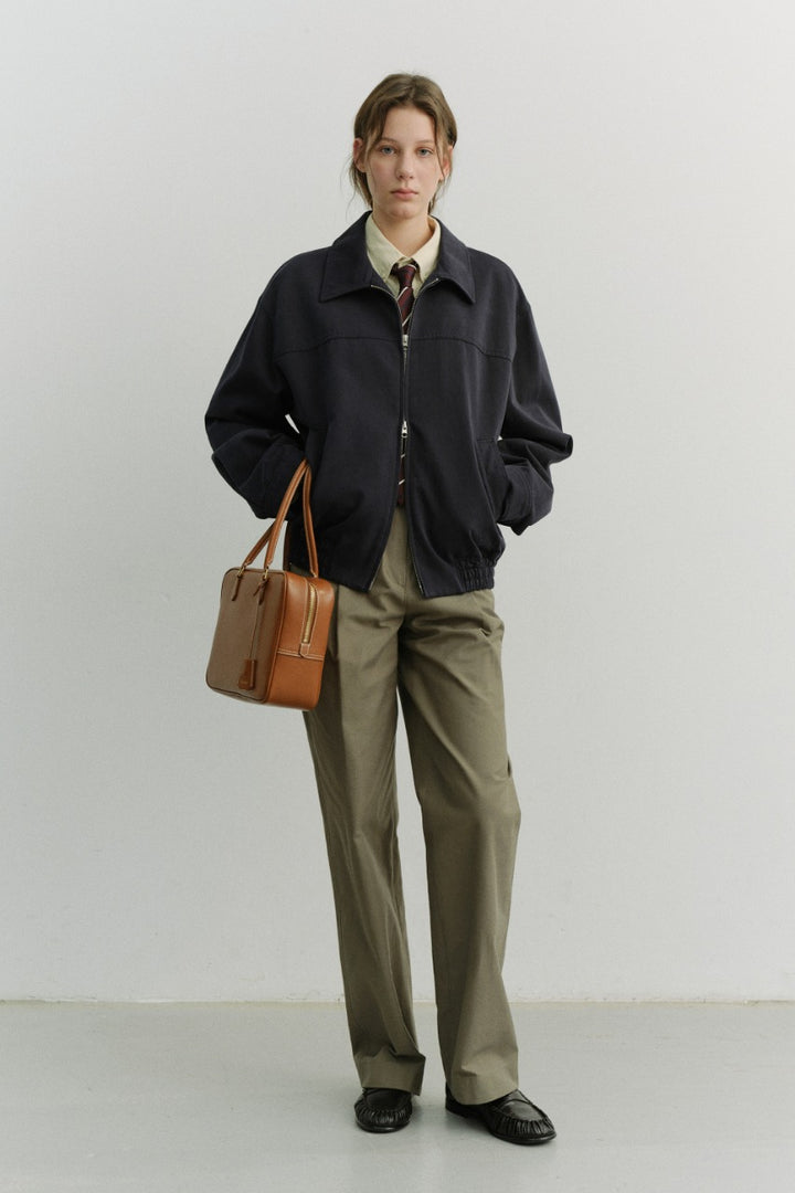 Dunst Pleated Chino Slacks Khaki