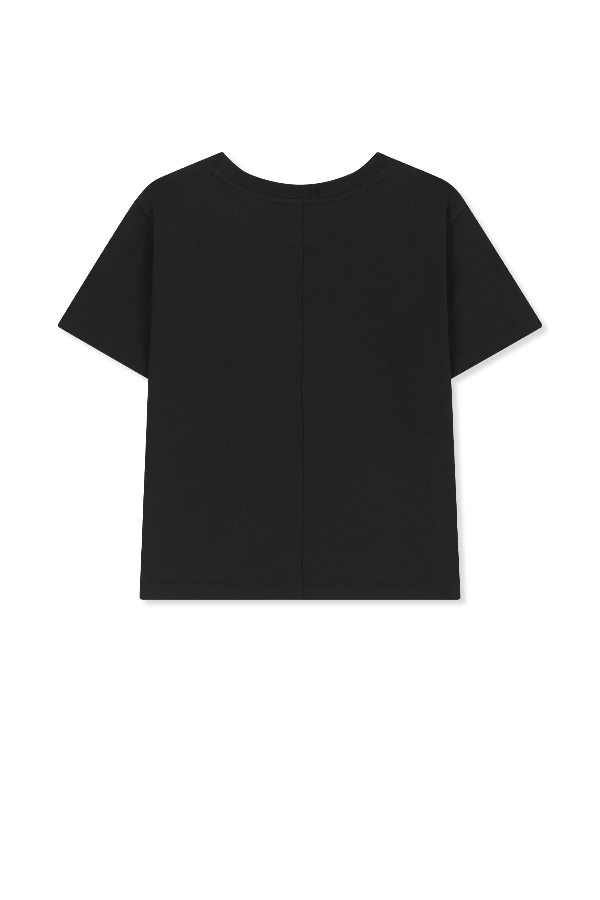 Matinkim Diagonal Cut Logo Crop Top IN Black