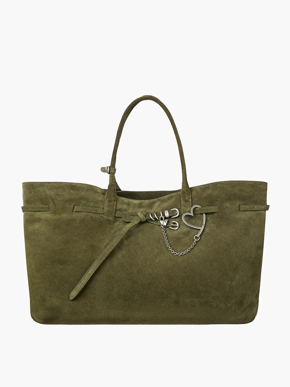 Margesherwood Grandma Used Bag XL dark olive suede