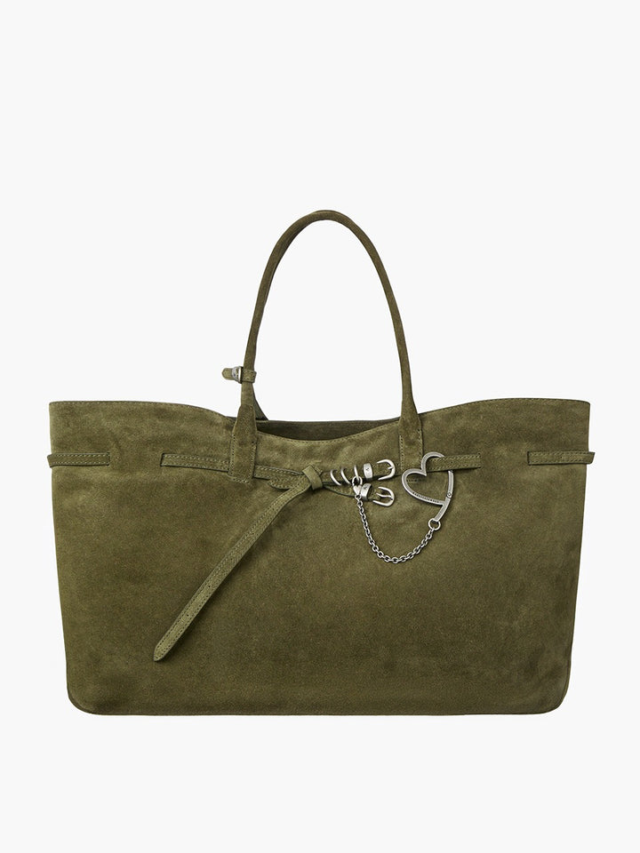 Margesherwood Grandma Used Bag XL dark olive suede