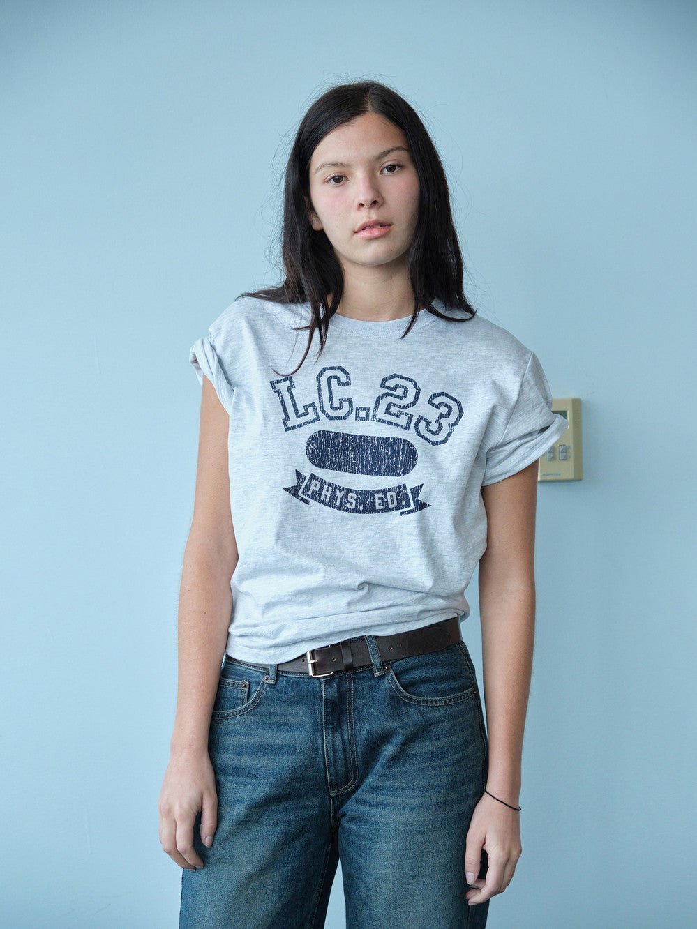 Low Classic Lc 23 Tee Light Melange Grey