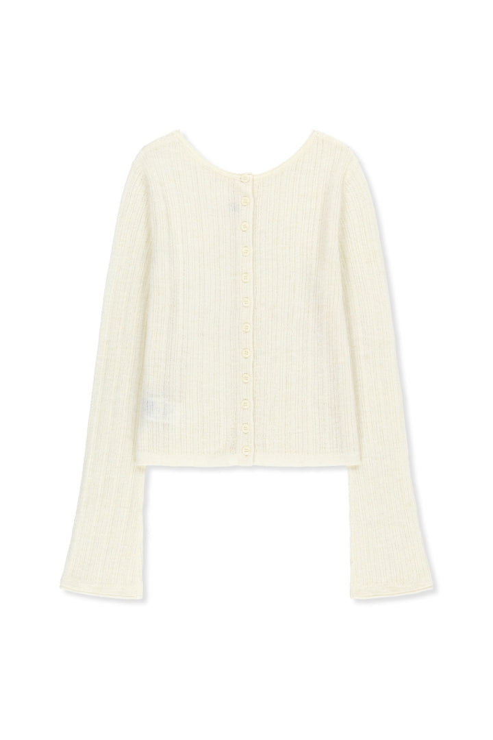 Matinkim Two Way Texture Knit Top IN Ivory
