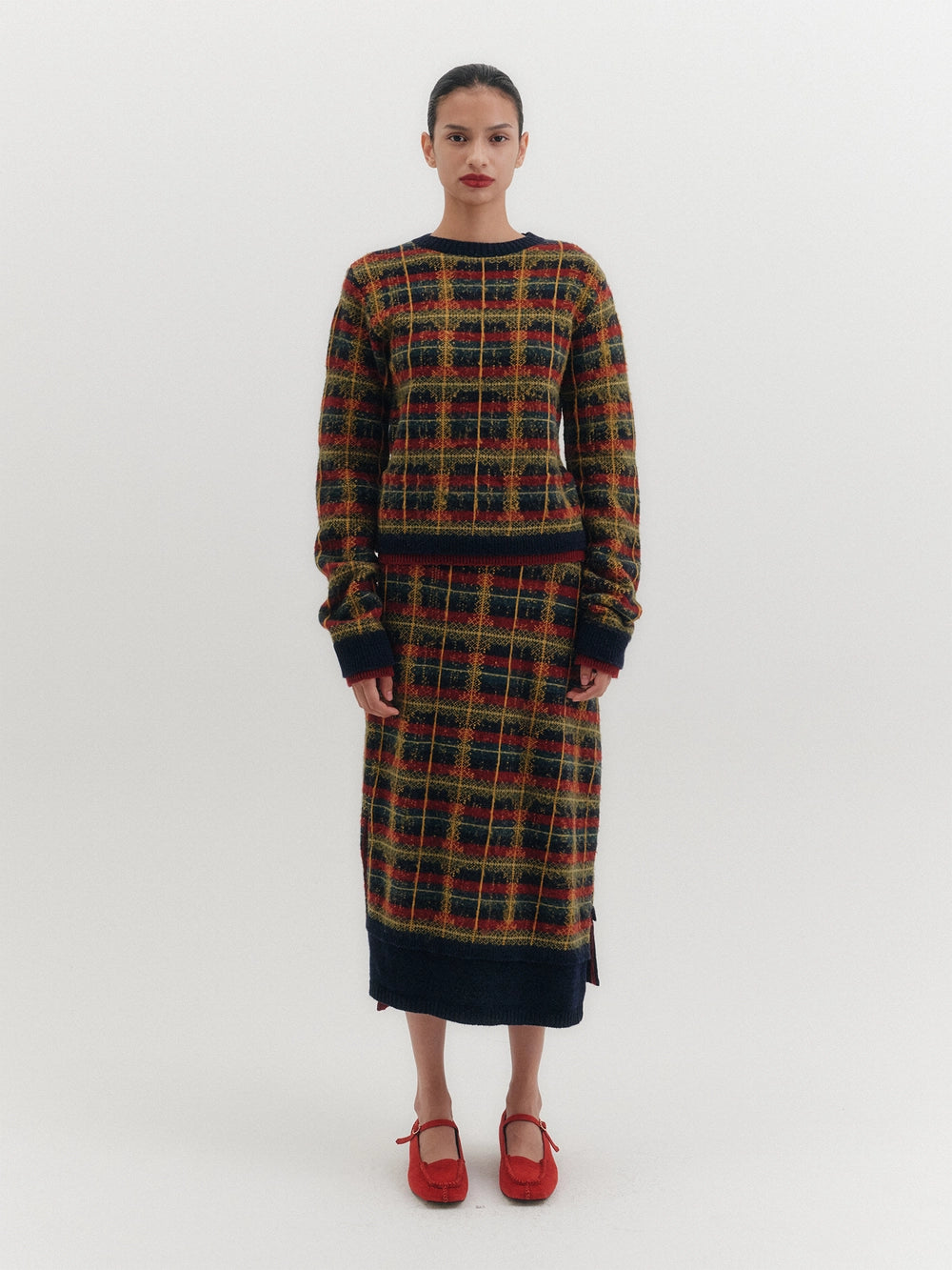 EENK Checked Knitwear Top - Multi