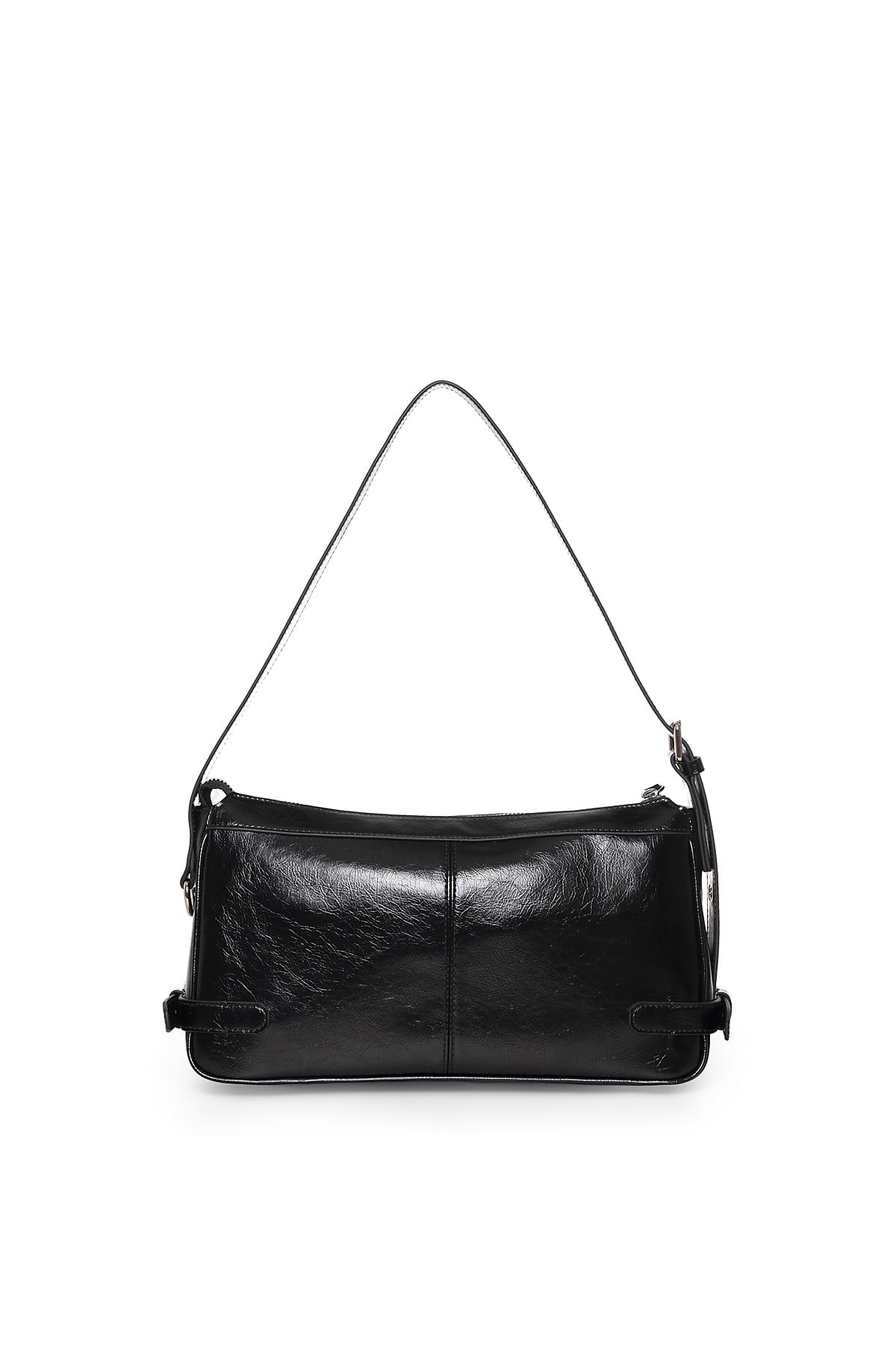 Matinkim Side Buckle Biker Shoulder Bag IN Black