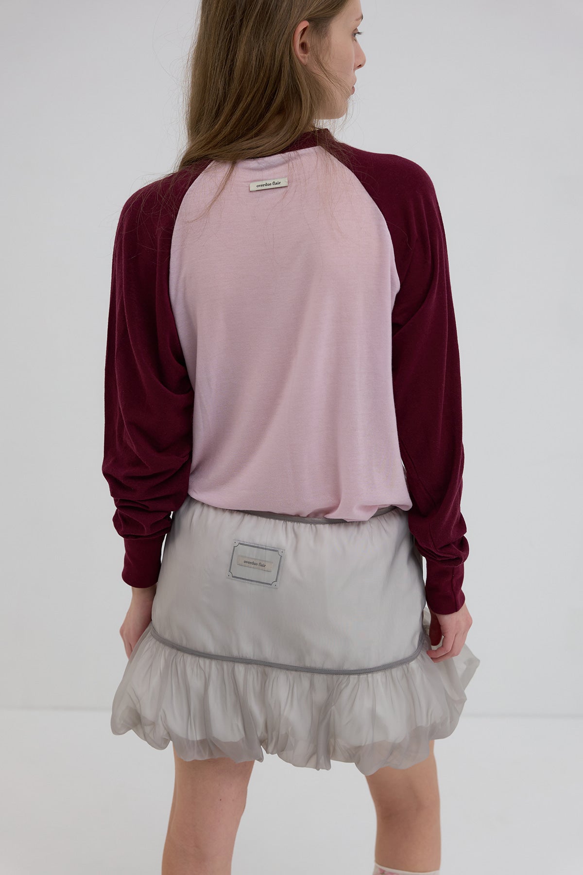 Overdueflair Organza Layered Mini Skirt Grey/White