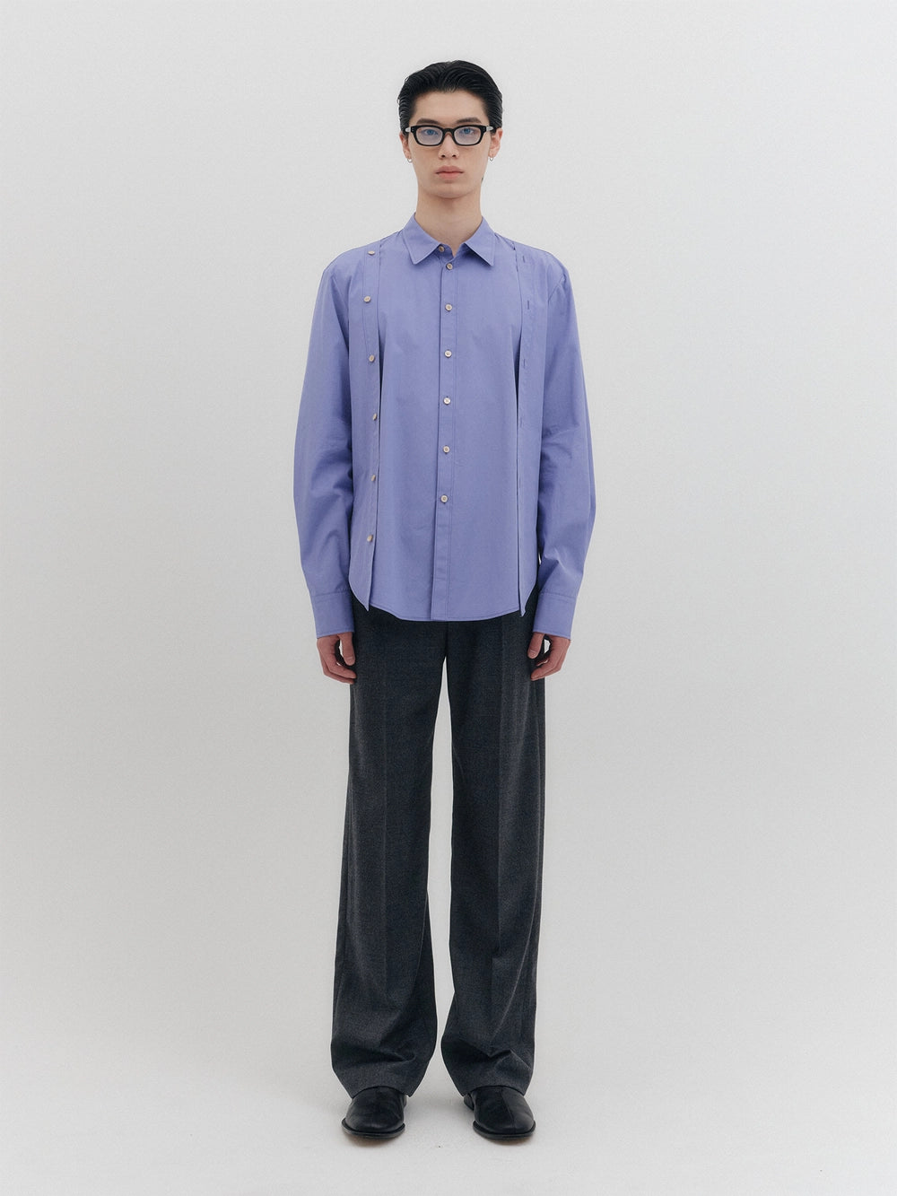 EENK Double-Button Classic Shirt - Lavender