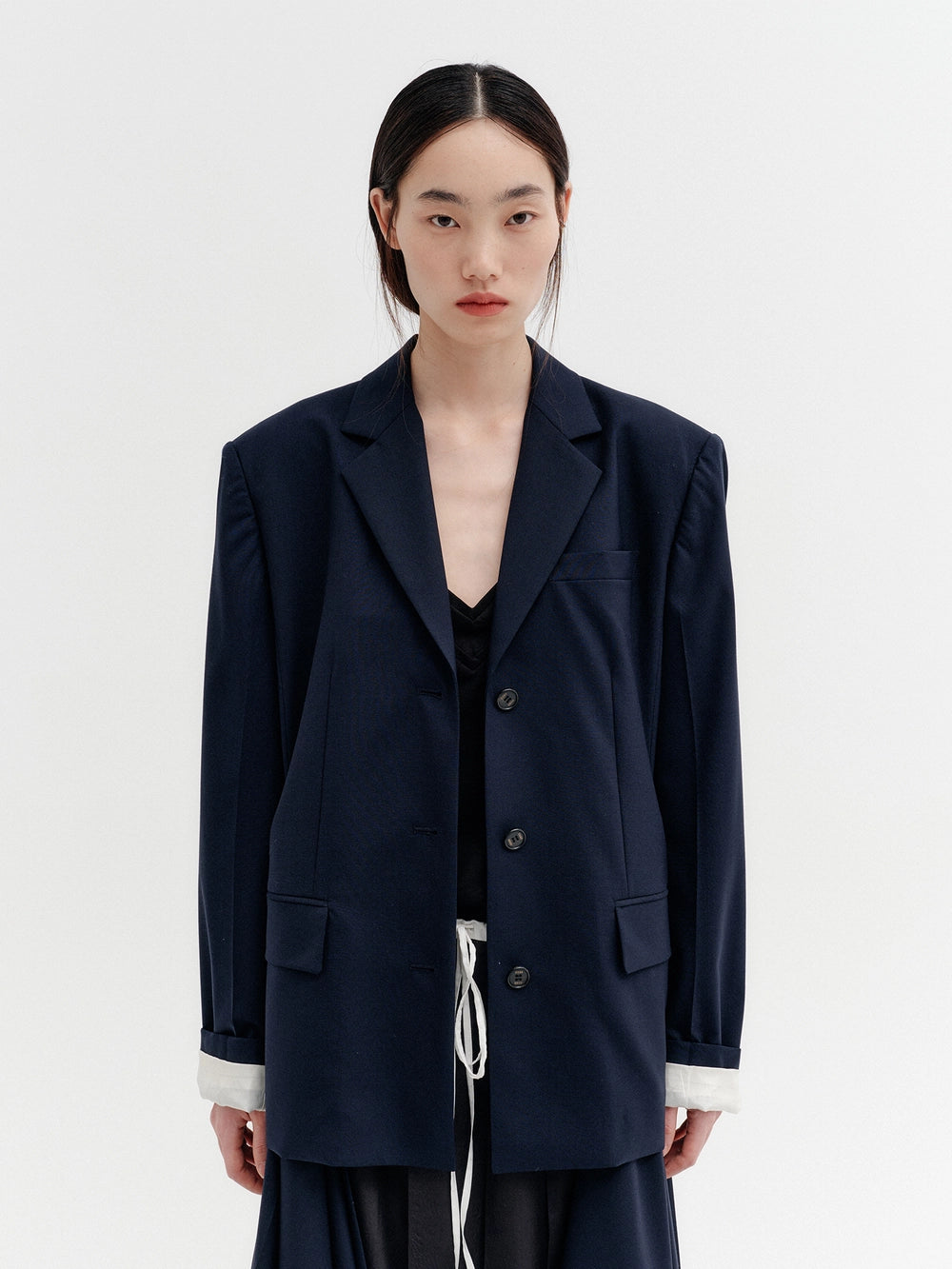 EENK Transformable Single-Breasted Jacket - Navy