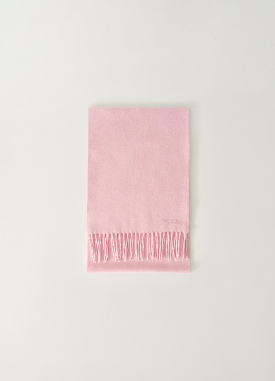 Nothing Written Classic lambswool angora scarf (Baby pink)