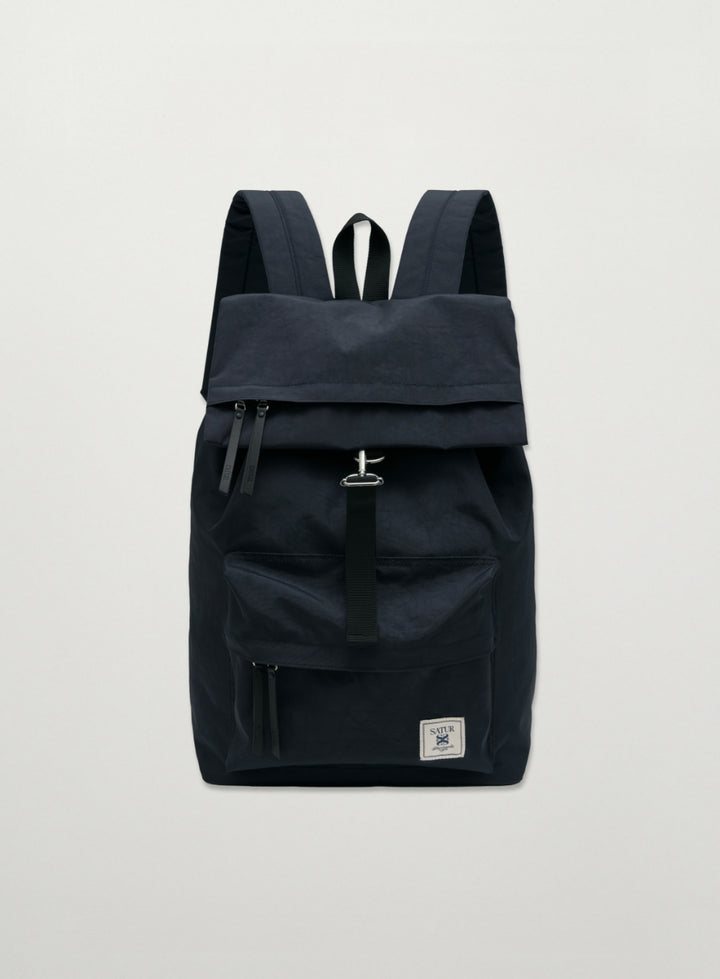 Satur Nylon Washed Backpack - Navy