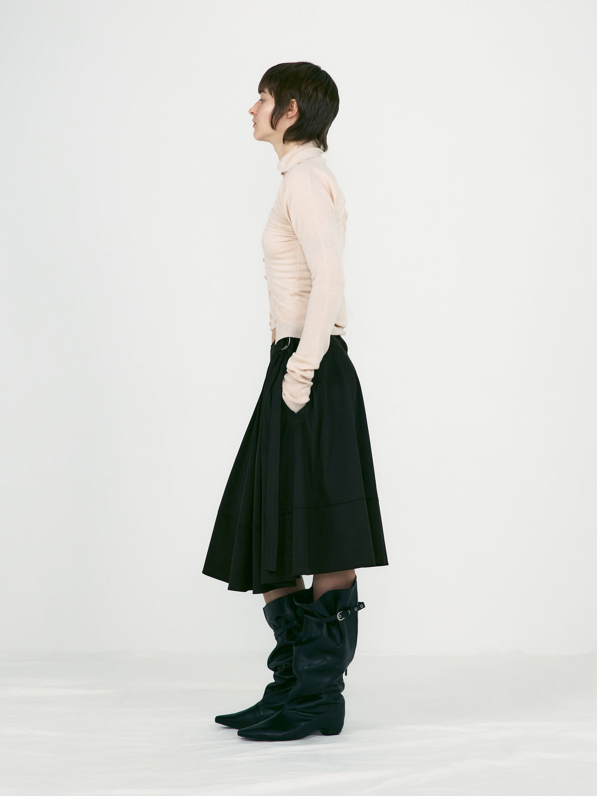 Low Classic Layered Fitted Knit Cardigan Salmon