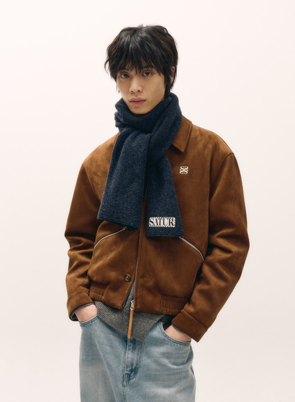 [satur] Verona Knit Muffler - Indigo
