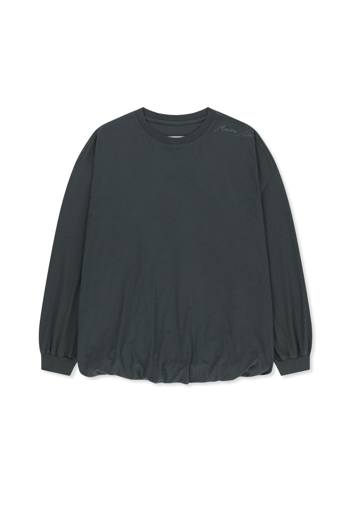 Matinkim Blouson Hem Overfit Top IN Charcoal