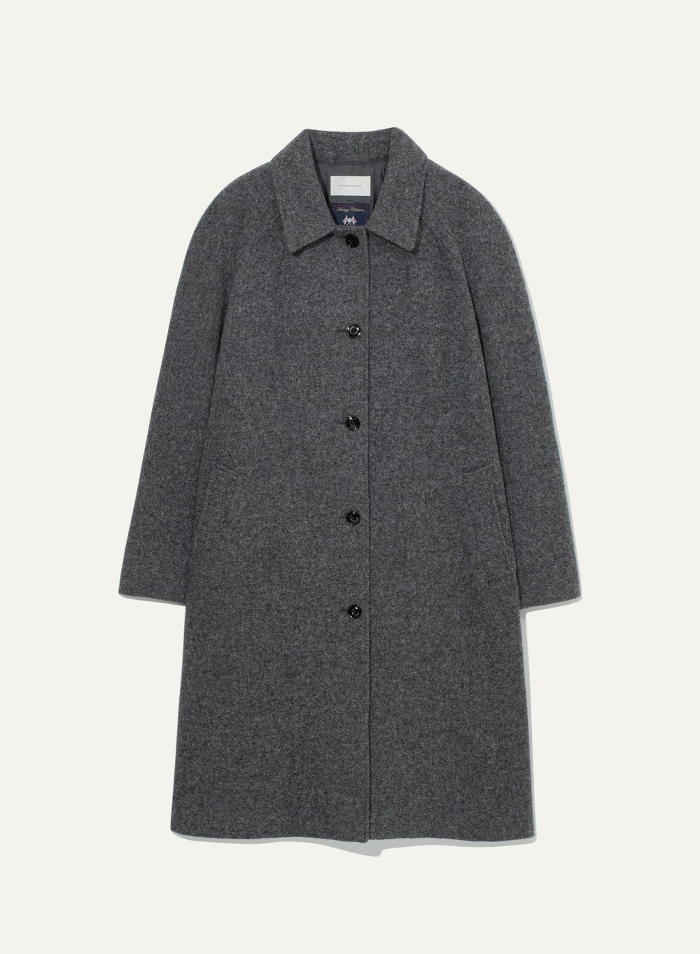 Kindersalmon Liv Pure Wool Coat Charcoal (British Wool Moon)
