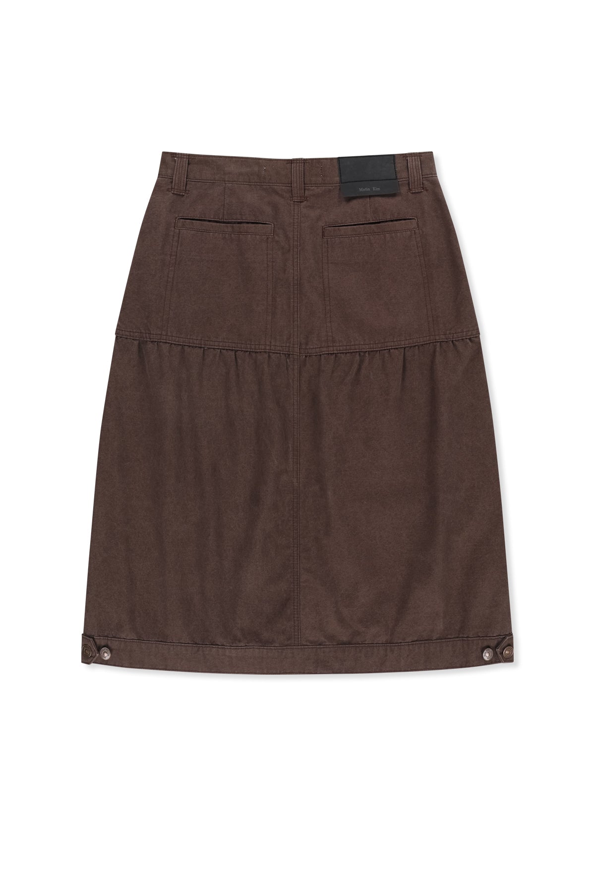 Matinkim Vintage Pocket Midi Skirt IN Brown