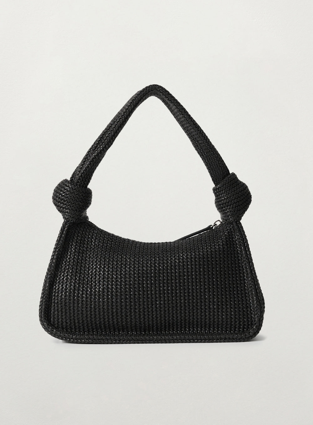 [satur] Bon Voyage Raffia Shoulder Bag - Black