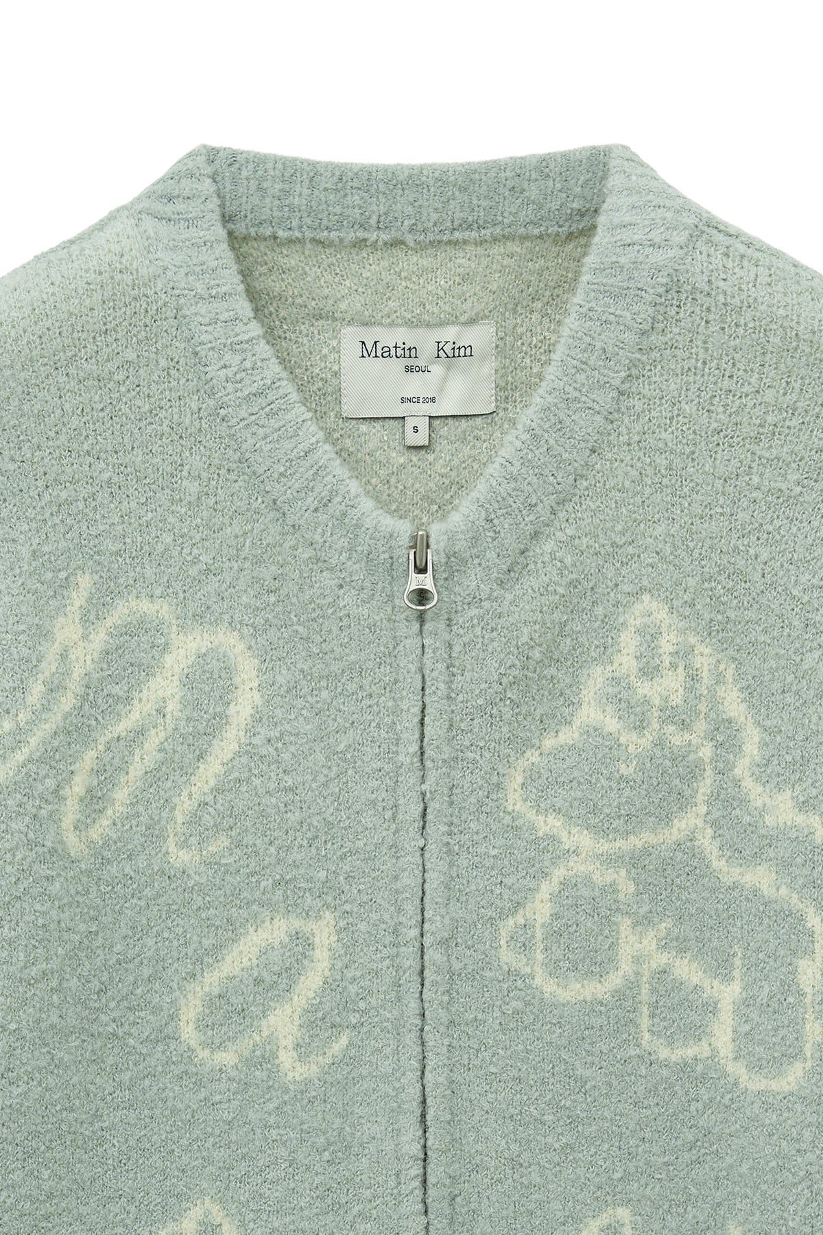 [matinkim] MATIN PONI CONI KNIT ZIP UP IN MINT