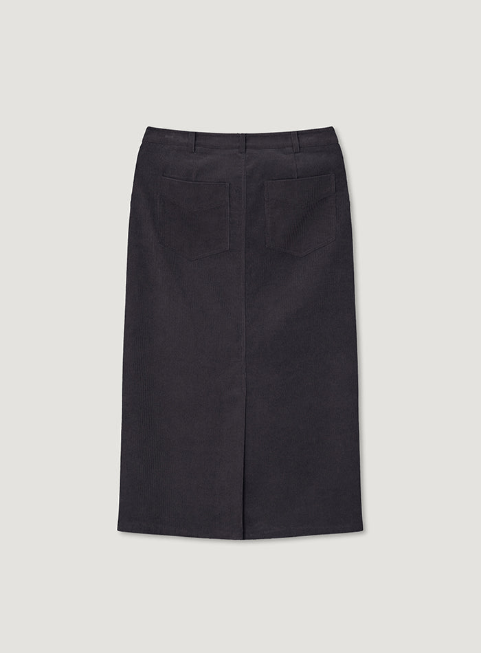 Mango Maniplease Plee Corduroy Skirt Ash Purple