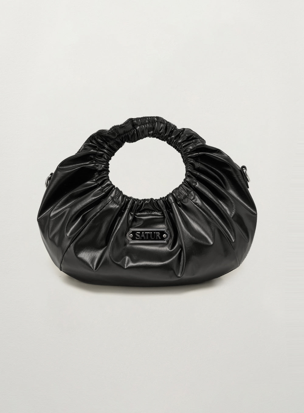 [satur] Scrunchie Small Hand Bag - Black
