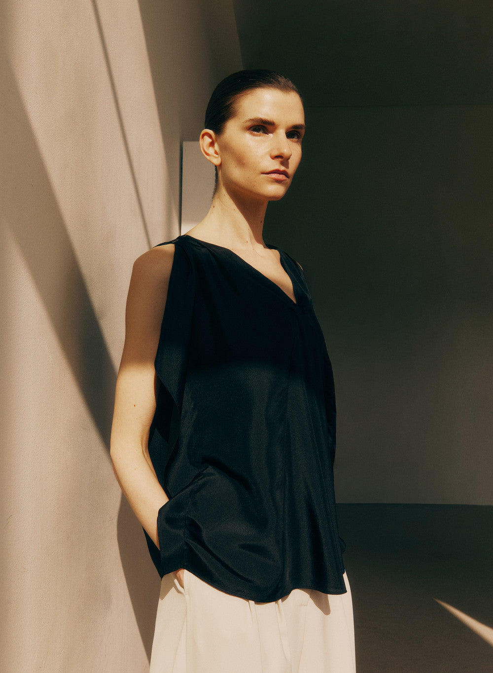 Kindersalmon Arden Silk Blouse Black