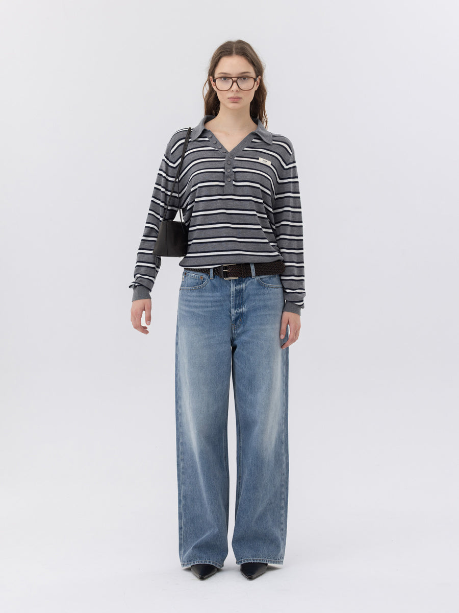 GLOWNY The Bella Baggy Jeans (Mid Blue)