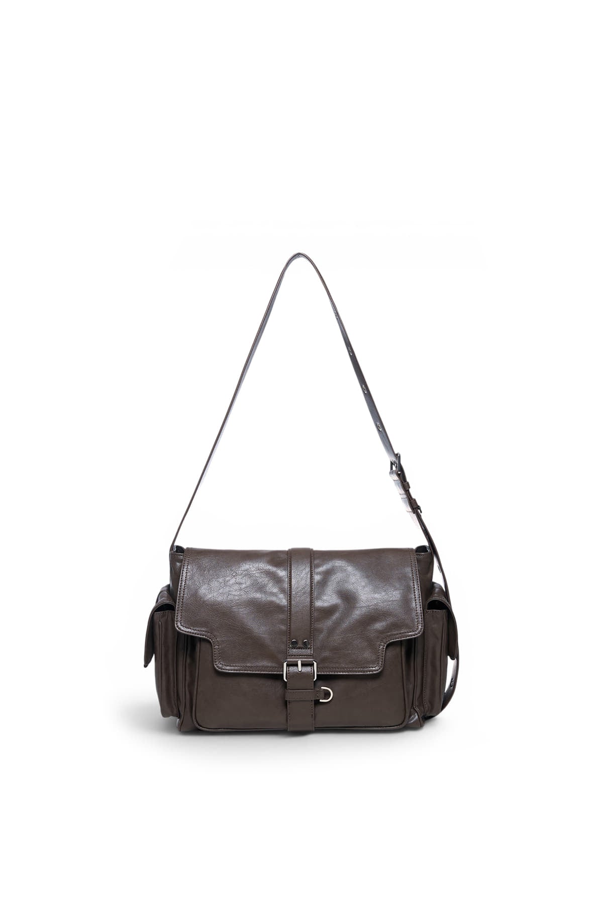 Matinkim Dual Pocket Messenger Bag IN Dark Khaki