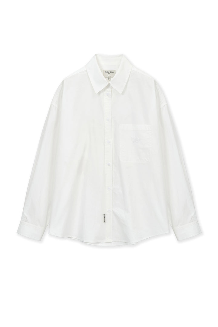 Matinkim Embroidery Small Logo Shirt IN White