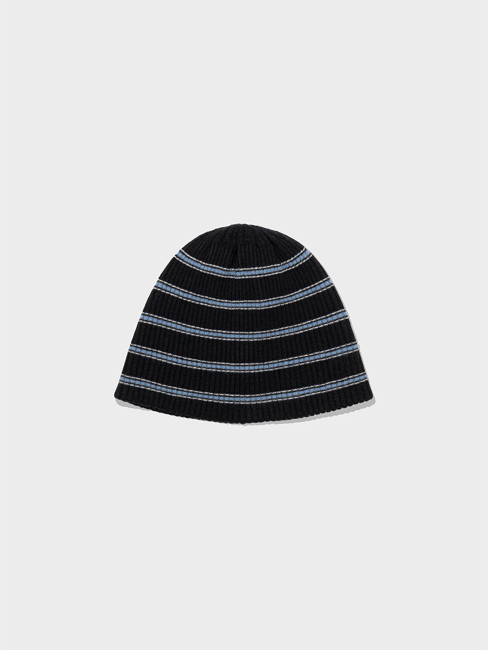 Low Classic Wool Cash Blend Striped Beanie Black